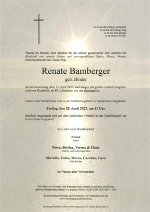 Portrait von BAMBERGER Renate