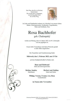 Portrait von BACHHOFER Rosa