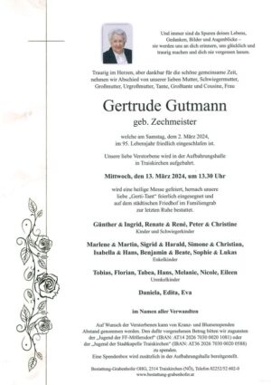 Portrait von GUTMANN Gertrude