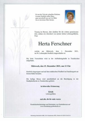 Portrait von FERSCHNER Herta