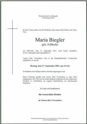 Portrait von BIEGLER Maria