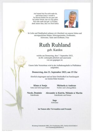 Portrait von RUHLAND Ruth