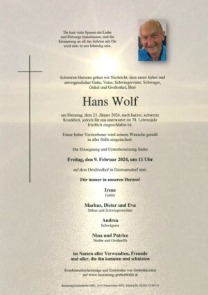 Portrait von WOLF Hans