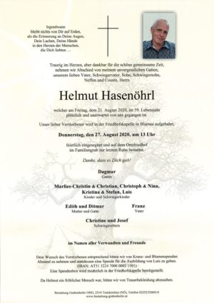 Portrait von HASENÖHRL Helmut
