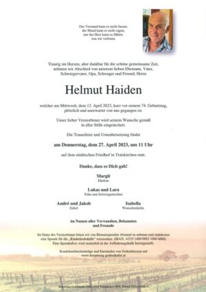 Portrait von HAIDEN Helmut