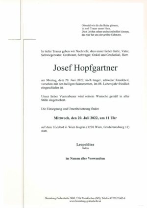 Portrait von HOPFGARTNER Josef