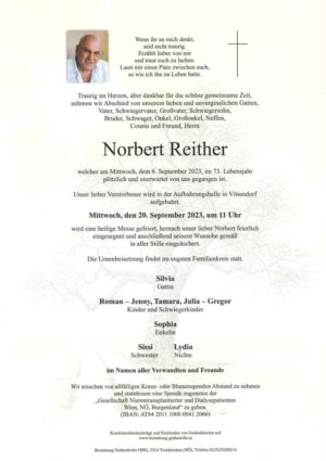 Portrait von REITHER Norbert