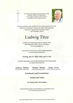 Portrait von TITZE Ludwig