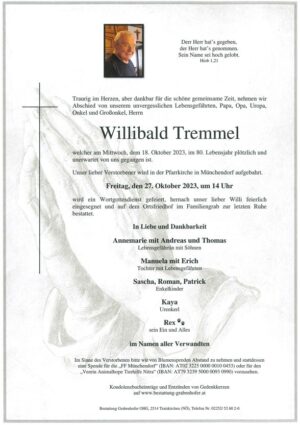 Portrait von TREMMEL Willibald
