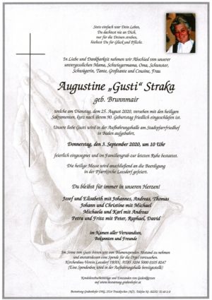 Portrait von STRAKA „Gusti“ Augustine
